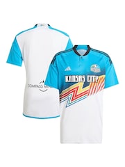 adidas White Sporting Kansas City Third Kids Shirt 2024-25 - Image 1 of 3