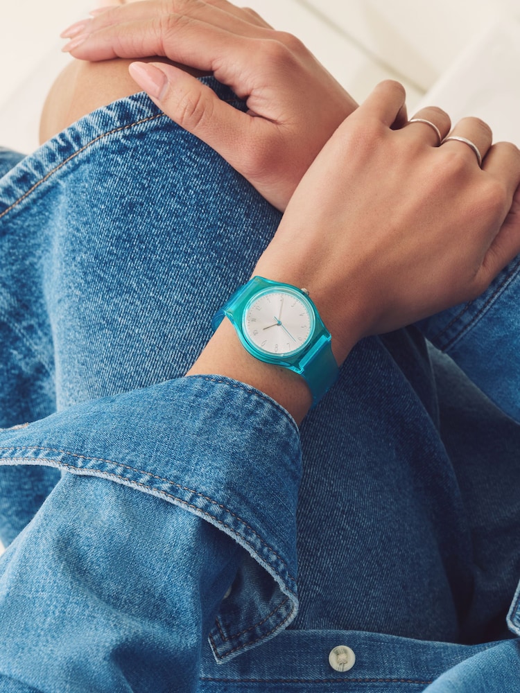 Blue Jelly Strap Watch - Image 2 of 5 Blue Jelly Strap Watch - Image 2 of 5