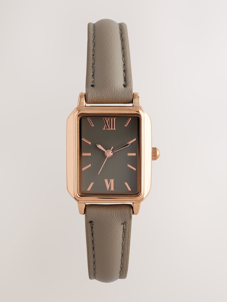 Mink Brown Rectangle Watch - Image 1 of 3