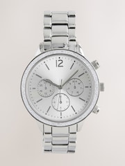 Silver Tone Boyfriend Sparkle Watch - Image 2 of 4