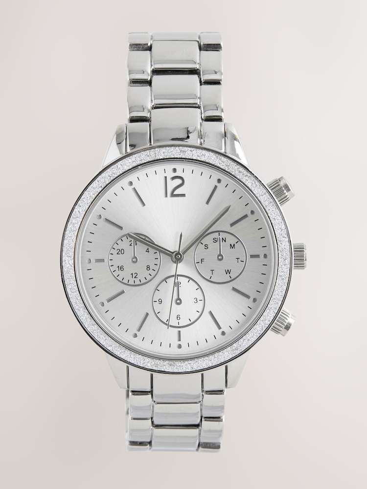 Silver Tone Boyfriend Sparkle Watch - Image 2 of 4