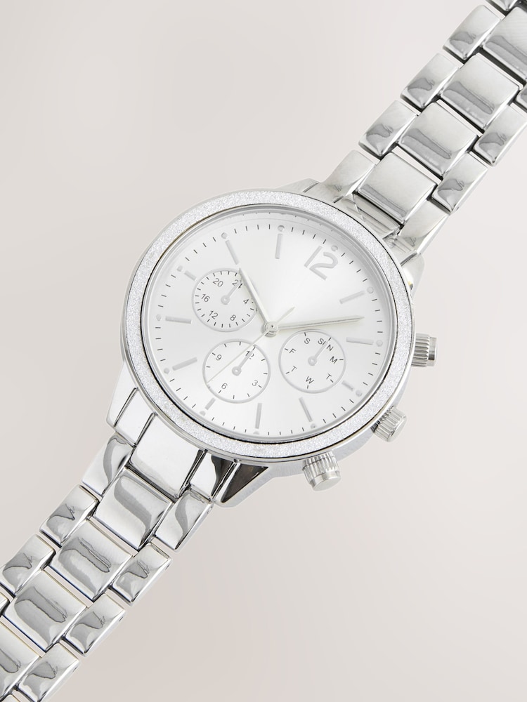 Silver Tone Boyfriend Sparkle Watch - Image 4 of 4