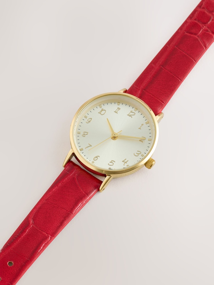 Red Simple Strap Watch - Image 6 of 6