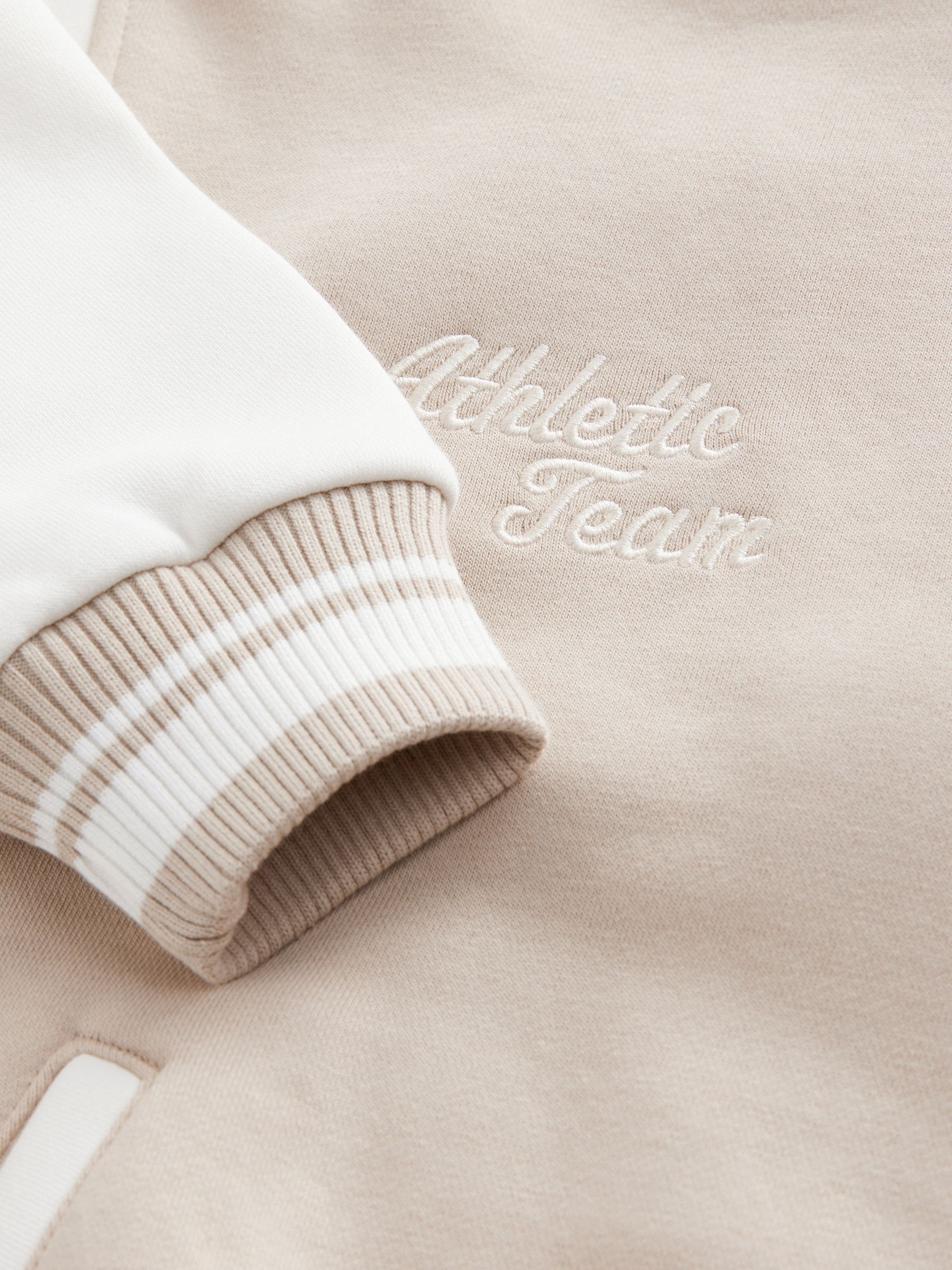 Buy Beige Boucle Varsity Embroidered Jacket (3-16yrs) from Buy Beige Boucle Varsity Embroidered Jacket (3-16yrs) from