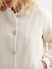 JD Williams Cream Boucle Bomber Jacket - Image 4 of 4