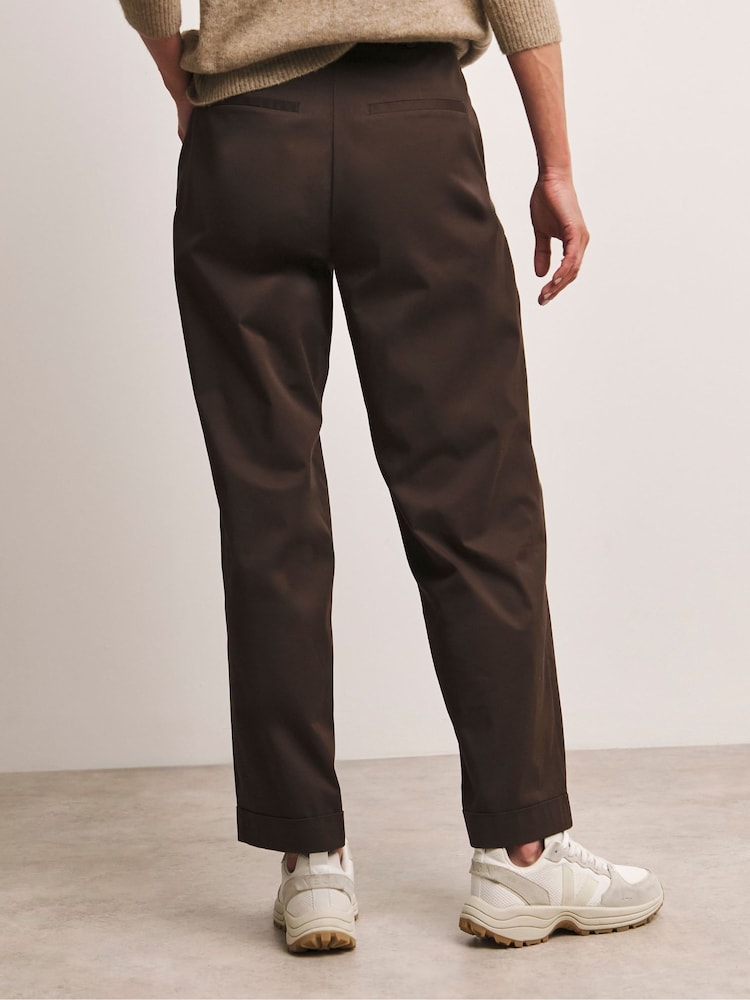 Anthology By JD Williams Chocolate Brown Tailored Wide Leg Trousers - Image 2 of 4