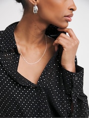 JD Williams Black Oversized Spot Chiffon Long Sleeve Shirt - Image 3 of 3