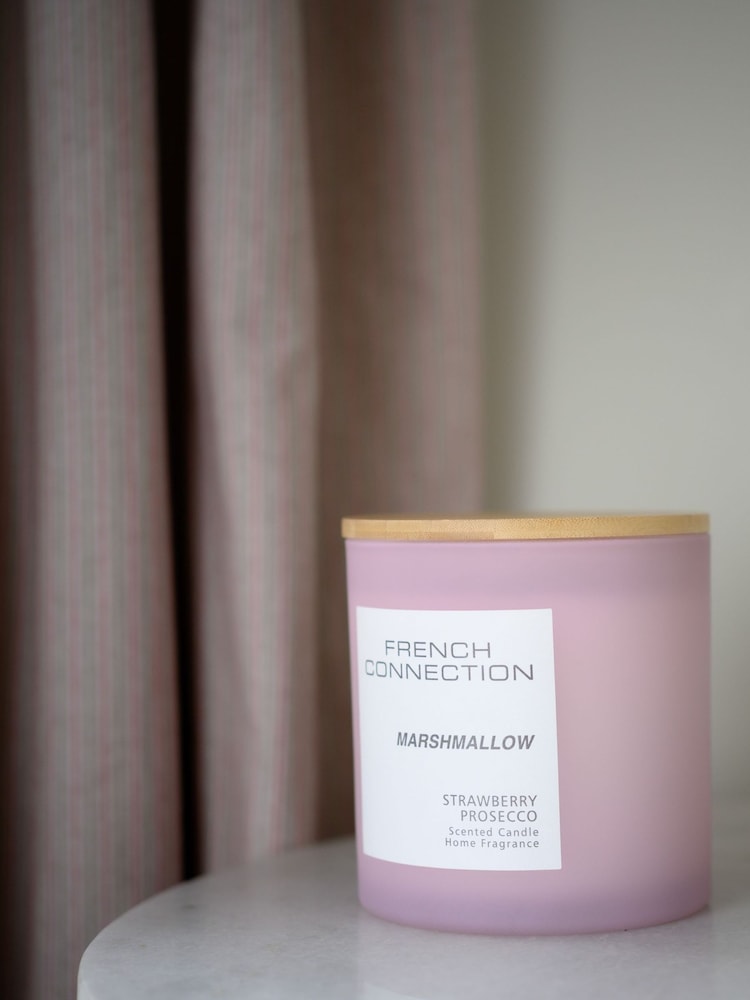 French Connection Pink Pastel Range Strawberry Prosecco Candle 1.5KG - Image 1 of 6