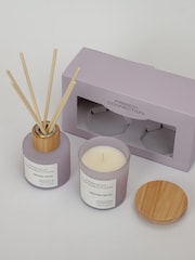 French Connection Lilac Pastel Range Orchid Petal 130G Candle and 100ML Reed Diffuser Gift Set - Image 1 of 5