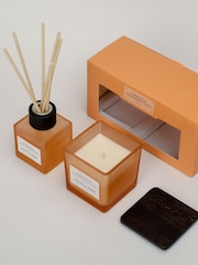 French Connection Square Range Apricot Peach 200G Candle and 100ML Reed Diffuser Gift Set - Image 2 of 5
