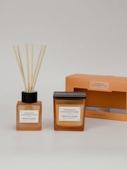 French Connection Square Range Apricot Peach 200G Candle and 100ML Reed Diffuser Gift Set - Image 3 of 5