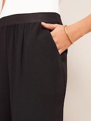 Friends Like These Black Elasticated Waist Wide Leg Trousers - Image 2 of 5