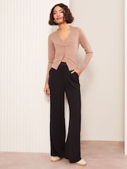 Friends Like These Black Elasticated Waist Wide Leg Trousers - Image 4 of 5