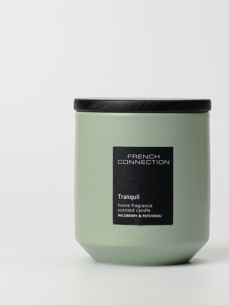 French Connection Green Stone Range Wildberry Patchouli Candle 224G - Image 1 of 2