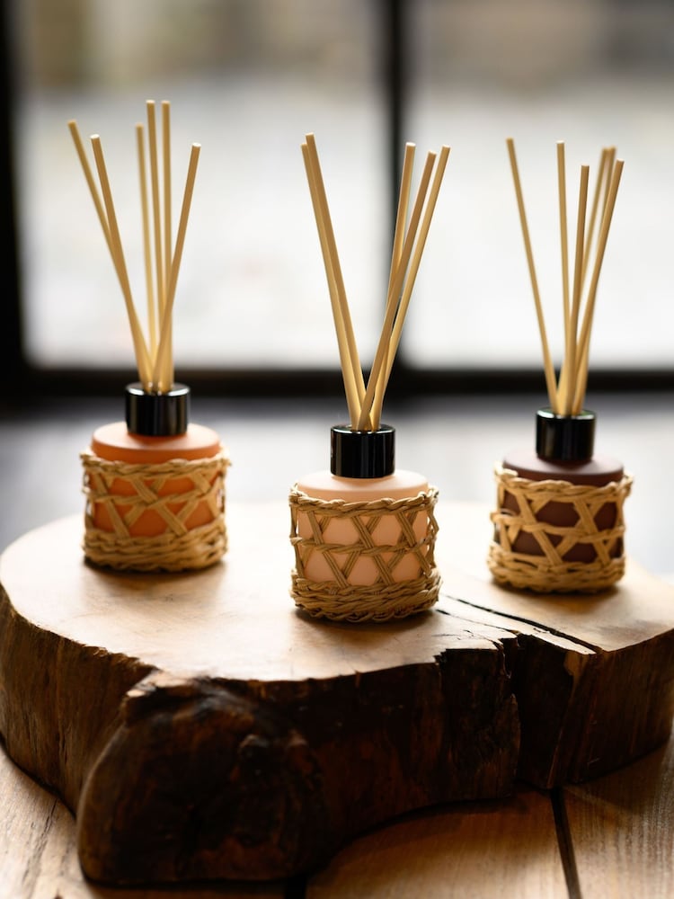 French Connection Natural Mix Woven Detail Trio of Reed Diffuser Gift Set 3 X 50ML - Image 1 of 5 French Connection Natural Mix Woven Detail Trio of Reed Diffuser Gift Set 3 X 50ML - Image 1 of 5