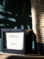 French Connection Black Wooden Surround Luminous Serenity Candle 200G - Image 1 of 6