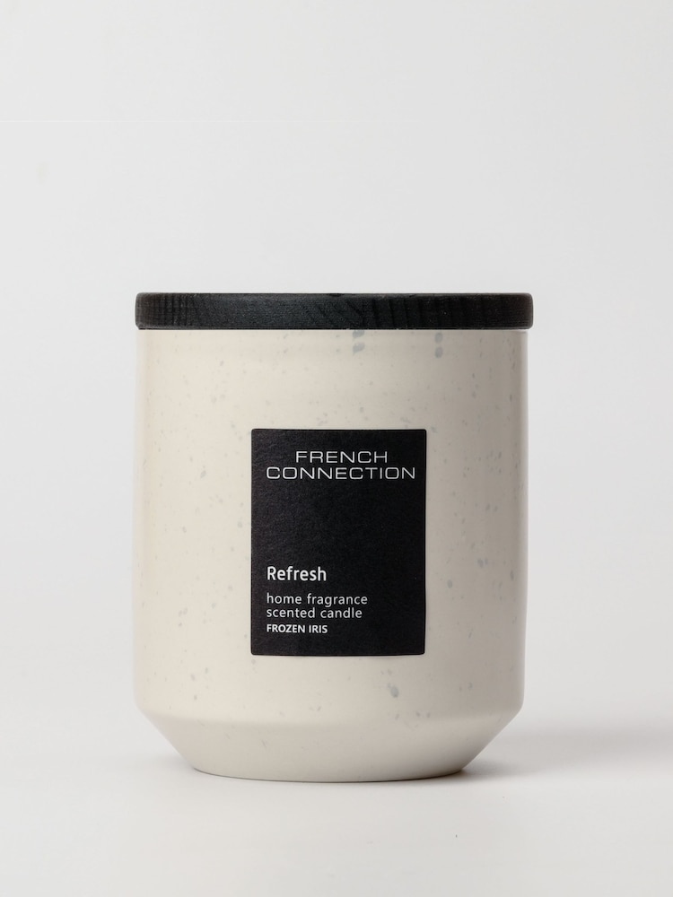 French Connection White Stone Range Iris Blossom Candle 224G - Image 2 of 4