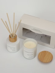 French Connection White Pastel Range Sea Salt Coconut 130G Candle and 100ML Reed Diffuser Gift Set - Image 1 of 5