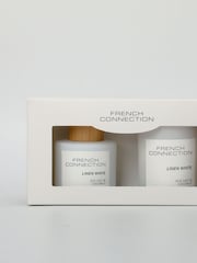 French Connection White Pastel Range Sea Salt Coconut 130G Candle and 100ML Reed Diffuser Gift Set - Image 2 of 5
