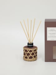 French Connection Brown Woven Detail Cherry Cedarwood Reed Diffuser 100ML - Image 2 of 4