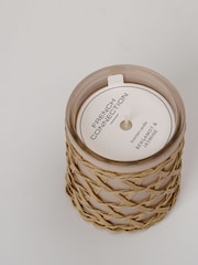 French Connection Stone Woven Detail Stone Bergamot Jasmine Candle 200G - Image 2 of 5