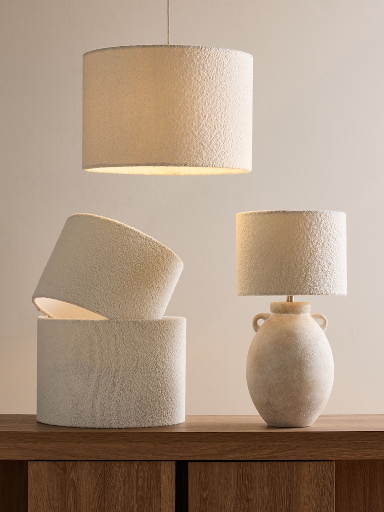 White Boucle Easy Fit Shade - Image 1 of 5