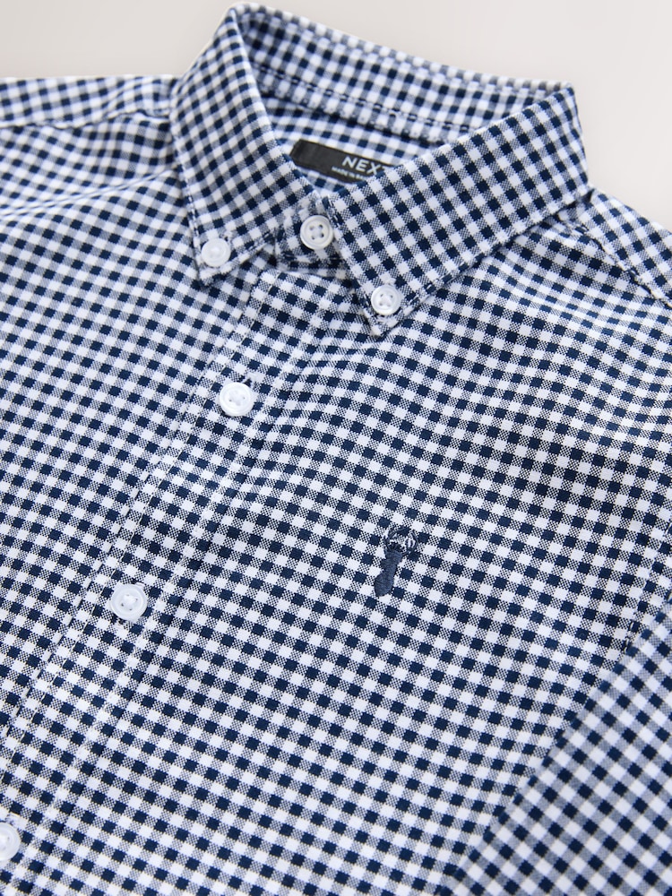 Black/Navy Single Oxford Shirt (3-16yrs) - Image 3 of 4