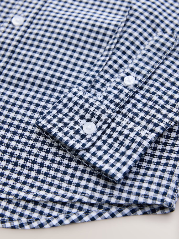 Black/Navy Single Oxford Shirt (3-16yrs) - Image 4 of 4 Black/Navy Single Oxford Shirt (3-16yrs) - Image 4 of 4