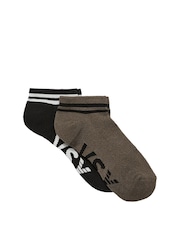 Victoria's Secret Black and Olive Green 2 Pack Ankle Socks - Image 1 of 1