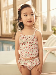 Cream/Pink/Green Cath Kidston Cherry Print Tankini (3mths-7yrs) - Image 3 of 9