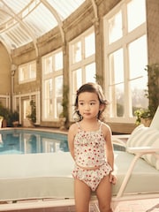 Cream/Pink/Green Cath Kidston Cherry Print Tankini (3mths-7yrs) - Image 4 of 9