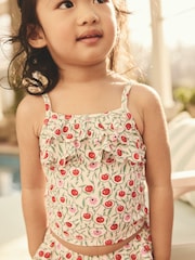 Cream/Pink/Green Cath Kidston Cherry Print Tankini (3mths-7yrs) - Image 5 of 9