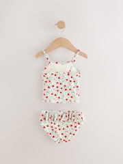 Cream/Pink/Green Cath Kidston Cherry Print Tankini (3mths-7yrs) - Image 7 of 9