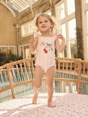 Rosa - Cath Kidston Cherry Stripe Swimsuit (3mths-7yrs) - Imagen 1 de 7