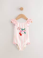 Rosa - Cath Kidston Cherry Stripe Swimsuit (3mths-7yrs) - Imagen 4 de 7