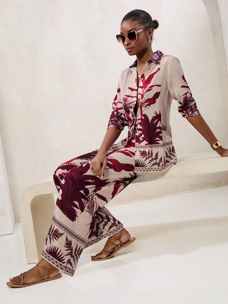 Розовый - Футболка Lipsy Satin Printed - Image 1 of 4