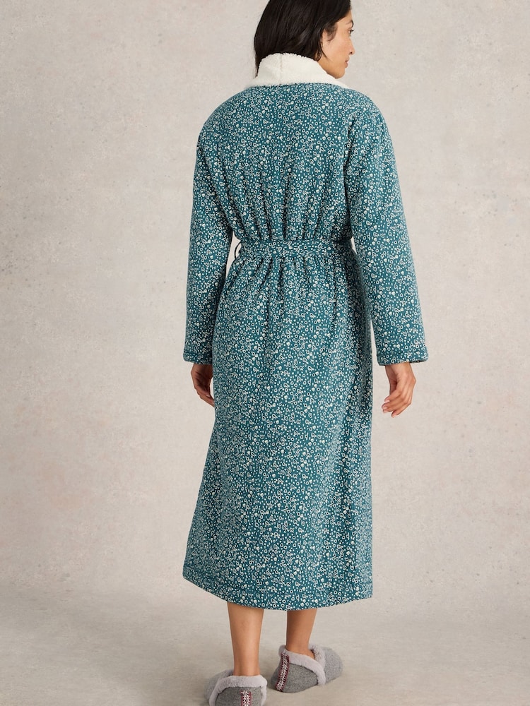White Stuff Green Ava Lined Dressing Gown - Image 2 of 6
