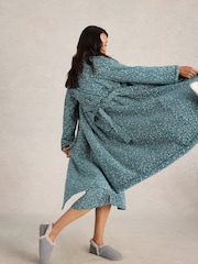 White Stuff Green Ava Lined Dressing Gown - Image 3 of 6