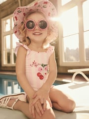 Rosa - Cath Kidston Floral Print Cherry Hat (3mths-10yrs) - Imagen 2 de 7