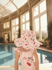 Rosa - Cath Kidston Floral Print Cherry Hat (3mths-10yrs) - Imagen 3 de 7