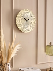 Gold Geo Wall Clock - Image 1 of 5