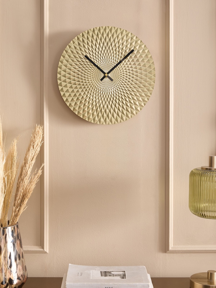 Gold Geo Wall Clock - Image 2 of 5