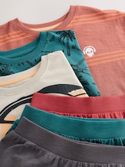 Multi Skulls 100% Cotton Short Pyjamas 3 Pack (3-16yrs) - Image 11 of 11