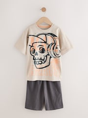 Multi Skulls 100% Cotton Short Pyjamas 3 Pack (3-16yrs) - Image 6 of 11