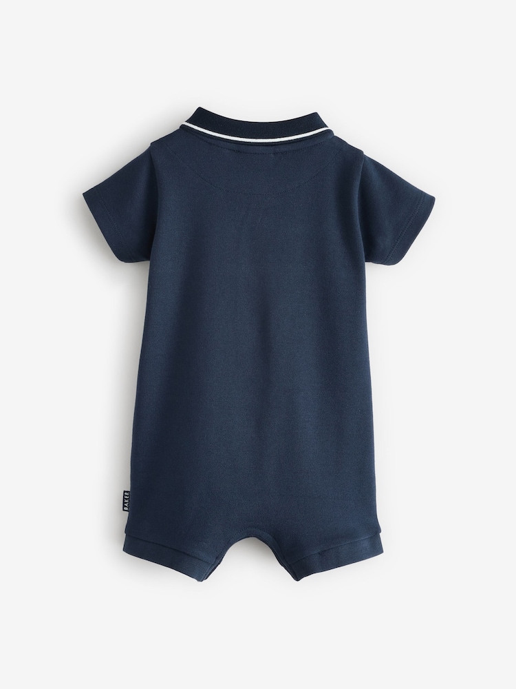 Baker by Ted Baker Navy Romper and Hat Set - Bild 2 von 5 Baker by Ted Baker Navy Romper and Hat Set - Bild 2 von 5