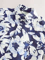 Baker by Ted Baker Blue Floral Print Shirt and Shorts Set - Image 10 of 12