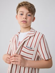 Baker by Ted Baker Textured Stripe Shirt T-Shirt and Shorts Set - Image 11 of 22