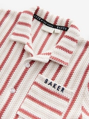Baker by Ted Baker Textured Stripe Shirt T-Shirt and Shorts Set - Image 19 of 22