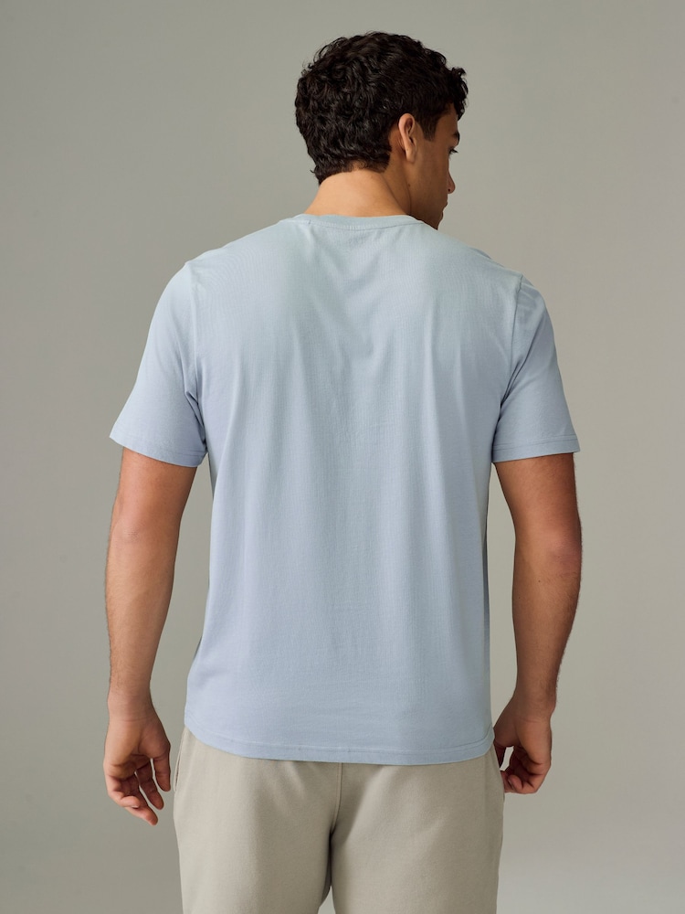 Ecru/Blue/Green/Neutral Mushroom/Grey/Stone Regular Fit Essential Cotton T-Shirts 6 Pack - Image 9 of 18