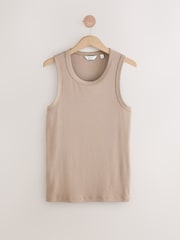 Black/White/Neutral/Navy 4 Pack Slim Ribbed Vest - Image 3 of 7